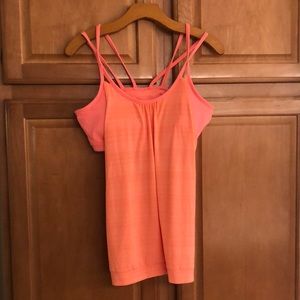 Athletes tank with built in sports bra